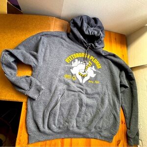 The Pittsburgh plunge theme, pullover hoodie, unisex size extra large gray